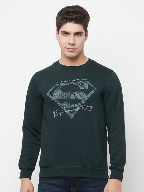 

Octave Men Green Printed Sweatshirt