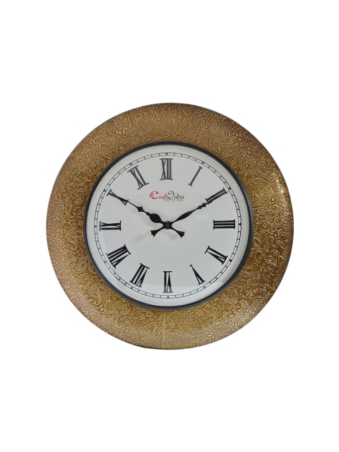 

eCraftIndia White Dial Handcrafted 45 cm Analogue Wall Clock