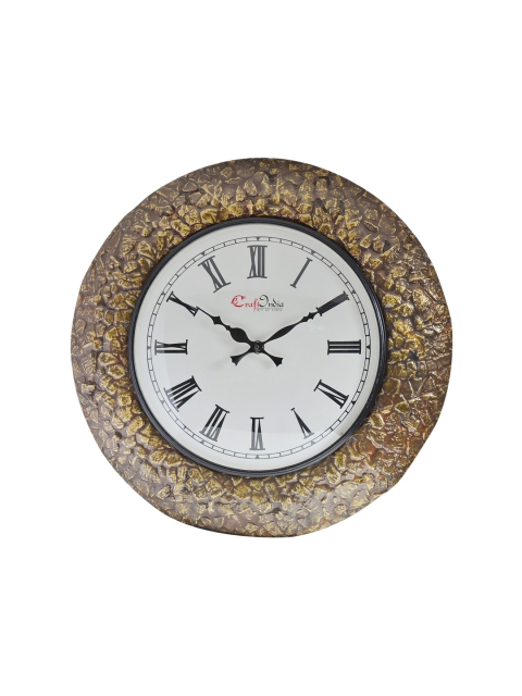 

eCraftIndia White Dial Handcrafted 45 cm Analogue Wall Clock