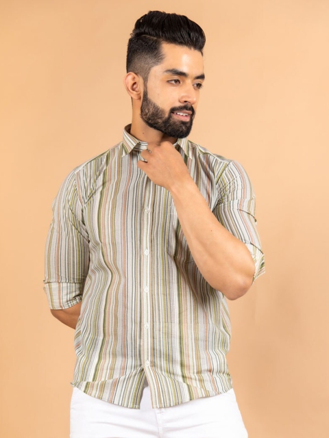 

Tistabene Men Multicoloured Striped Casual Shirt, Multi