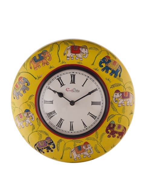 

eCraftIndia White Dial Handcrafted 29 cm Analogue Wall Clock