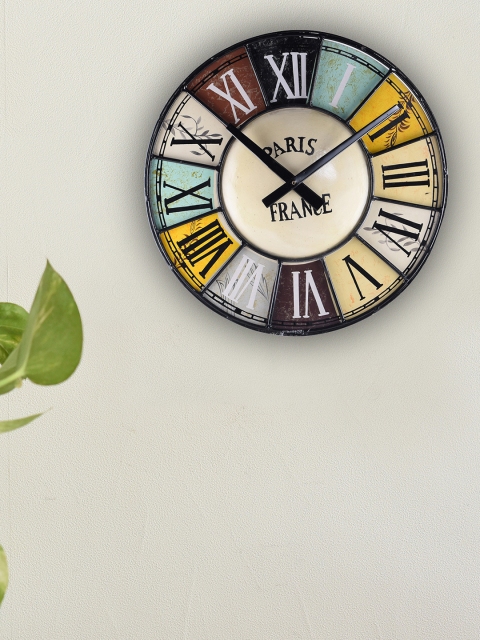 

eCraftIndia Beige Dial Handcrafted 47 cm Analogue Wall Clock