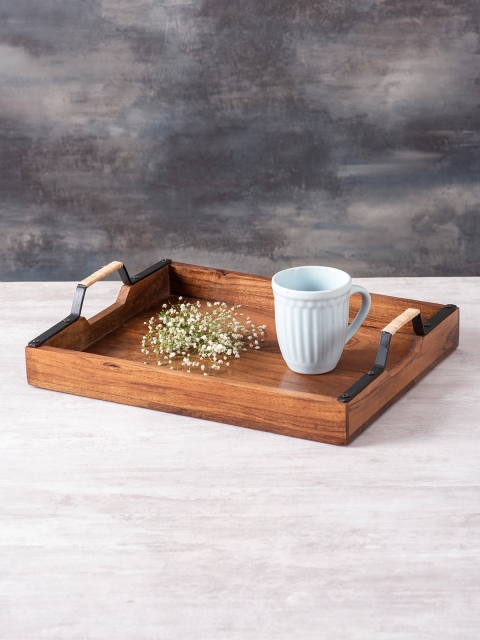 

nestroots Unisex Brown Solid Serving Tray