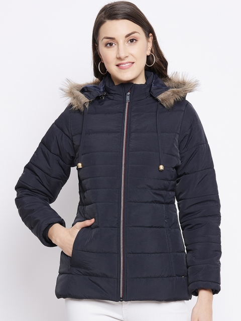 

Okane Women Navy Blue Lightweight Padded Jacket