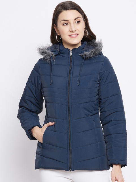 

Okane Women Navy Blue Lightweight Parka Jacket