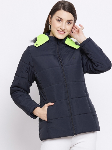 

Okane Women Navy Blue Lightweight Padded Jacket