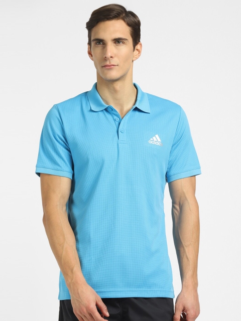 

ADIDAS Men Blue Polo Collar T-shirt