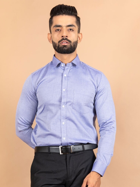 

Tistabene Men Blue Self Design Casual Shirt