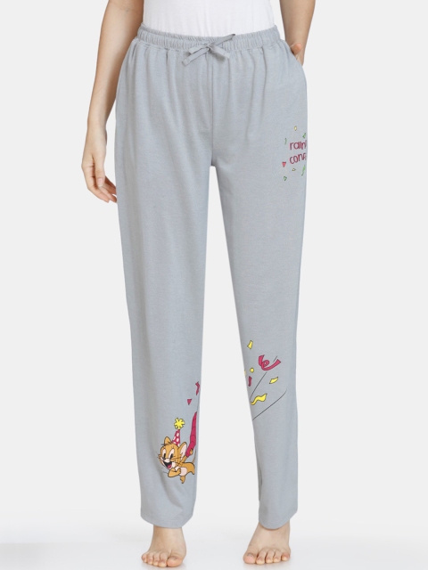 

Zivame Women Grey Tom & Jerry Printed Cotton Lounge Pants