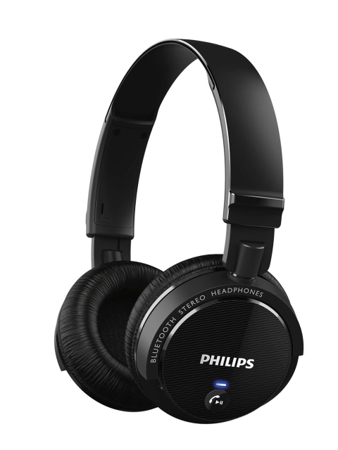 

Philips Unisex Black Wireless Bluetooth On-Ear Headphones with Mic SHB5500