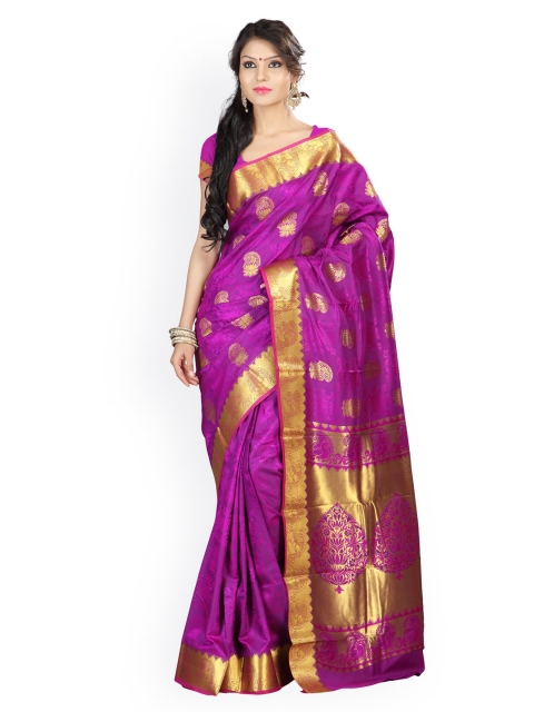 

Varkala Silk Sarees Purple Kanjeevaram Art Silk Traditional Saree