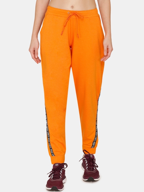 

Zelocity by Zivame Women Orange Solid Straight Fit Joggers