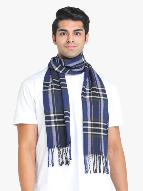 

ELLIS Men Blue & Grey Striped Muffler