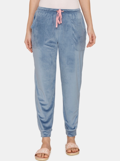 

Zivame Women Blue Solid Lounge Pants