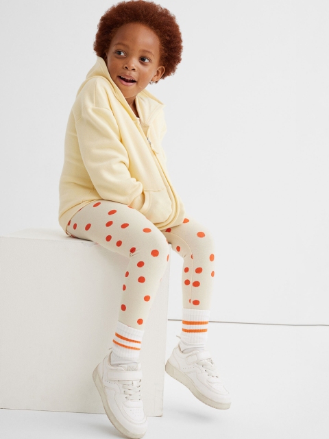 

H&M Girls Beige Brushed-Inside Leggings