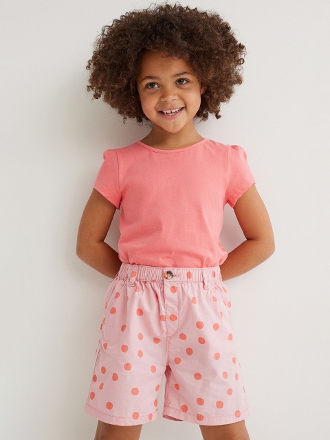 

H&M Girls Pink Cotton Shorts