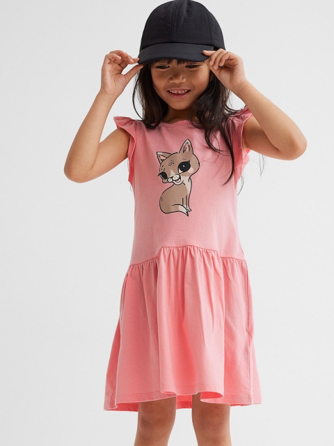 

H&M Girls Pink Printed Dress