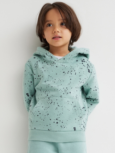 

H&M Boys Turquoise Hooded Top, Turquoise blue