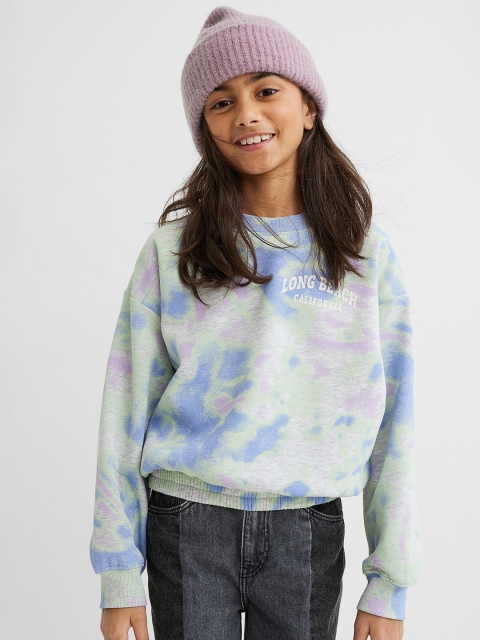 

H&M Girls Multicoloured Boxy Sweatshirt, Multi