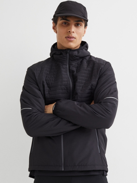

H&M Regular Fit Padded Running Jacket, Black