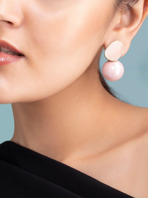 

TOKYO TALKIES X rubans FASHION ACCESSORIES Rose Gold Contemporary Drop Earrings
