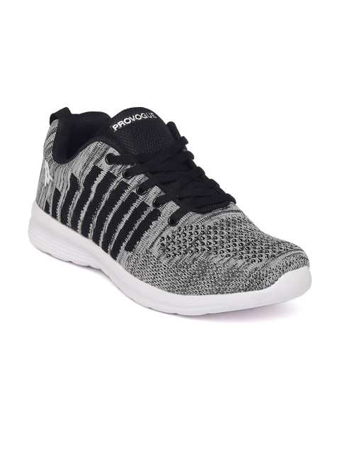 

Provogue Men Grey & Black Mesh Running Non-Marking Shoes