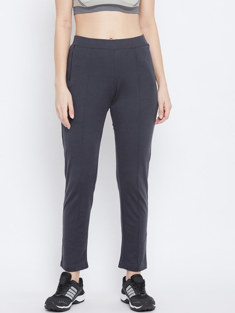 

FRENCH FLEXIOUS Women Charcoal-Grey Solid Track Pants