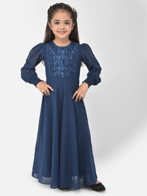 

Eavan Navy Blue Georgette Maxi Dress