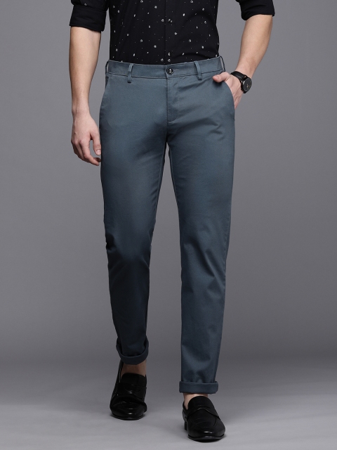 

Allen Solly Men Grey Slim Fit Solid Mid Rise Chinos