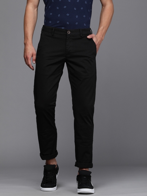

Allen Solly Men Black Slim Fit Solid Mid Rise Chinos