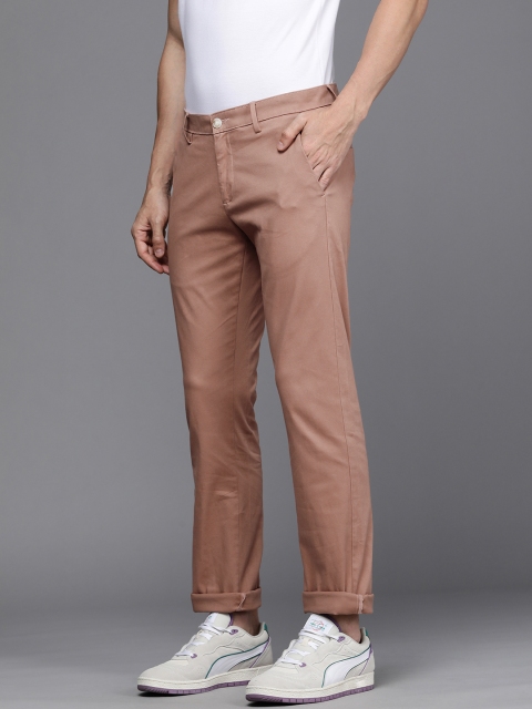

Allen Solly Men Tan Brown Slim Fit Solid Mid Rise Chinos
