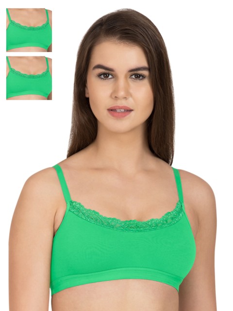 

Tweens Pack of 3 Green Bralettes TW274
