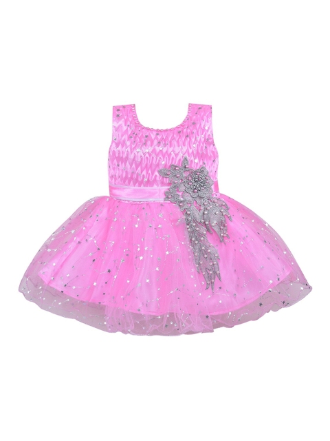 

Wish Karo Pink Embellished Net Dress