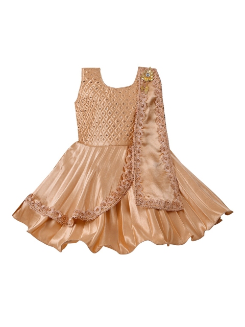 

Wish Karo Beige Satin Dress
