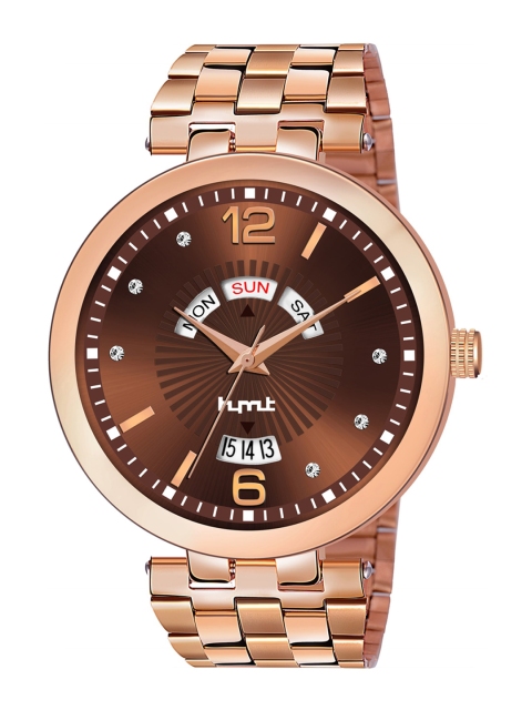 

HYMT Men Brown Embellished Bracelet Style Analogue Watch HMTY-7037