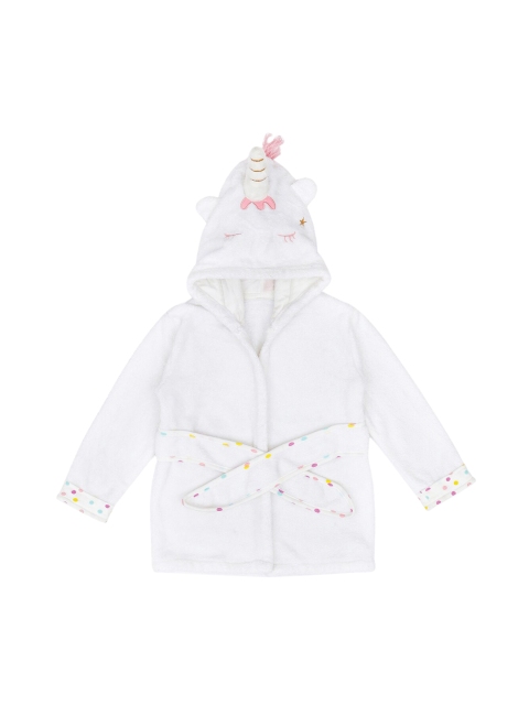

MiArcus Girls White & Pink Woven Bath Robe