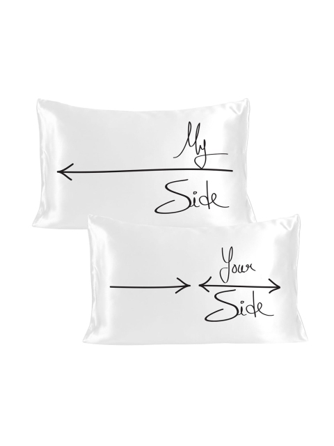 

Stoa Paris White Set Of 2 Printed Pillow Covers