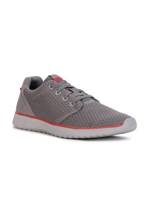 

Hush Puppies Men Grey Woven Design Sneakers