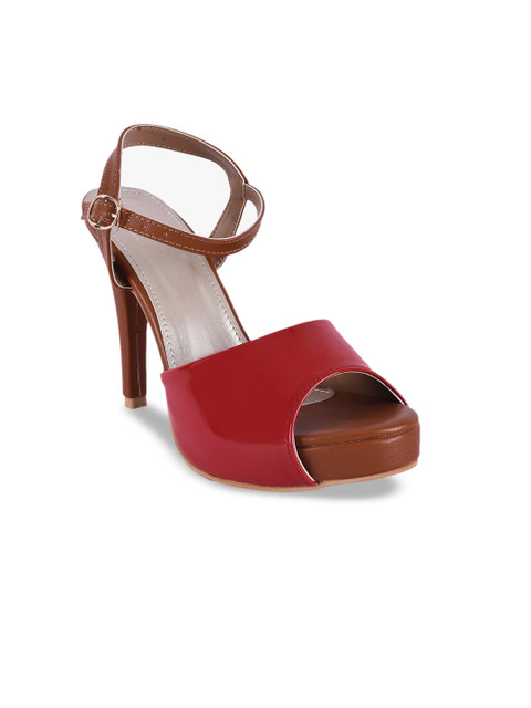 

BuckleUp Red Block Peep Toes