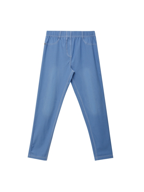 

3PIN Girls Blue Solid Jeggings