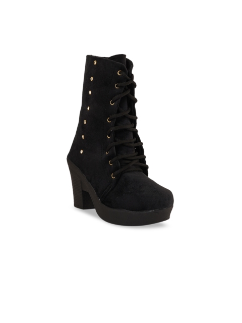 

Walkfree Women Black Suede Flat Boots