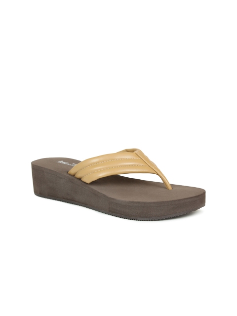 

Inc 5 Beige Striped Flatform Sandals with Buckles