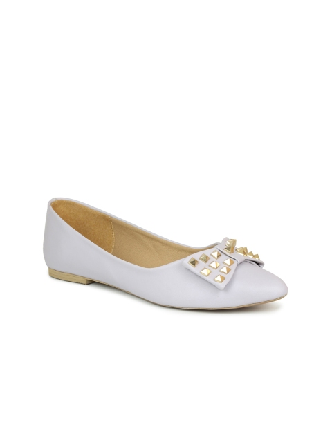 

Inc 5 Women Purple Embellished Ballerinas with Bows Flats