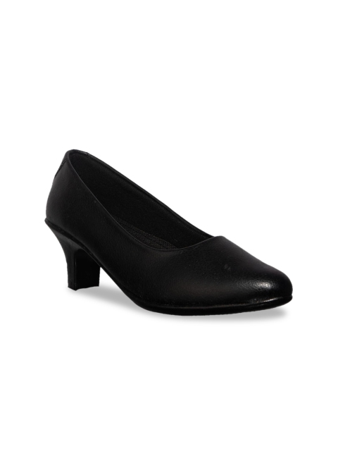 

Khadims Women Black Solid Formal Slip-Ons