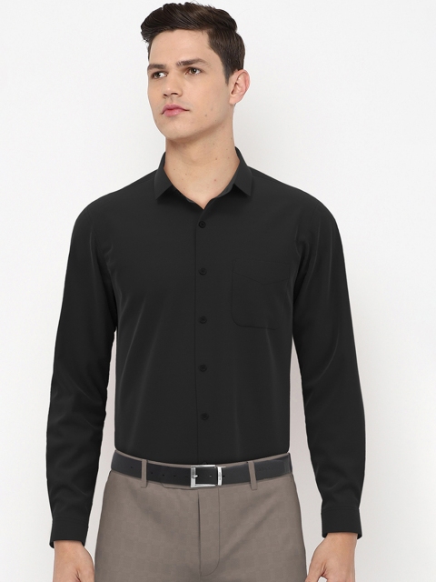 

Peter England Men Black Solid Slim Fit Casual Shirt