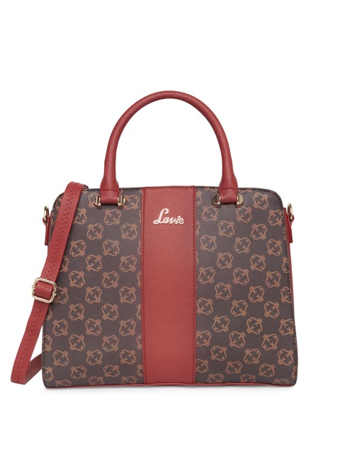 

Lavie Red Printed PU Structured Handheld Bag
