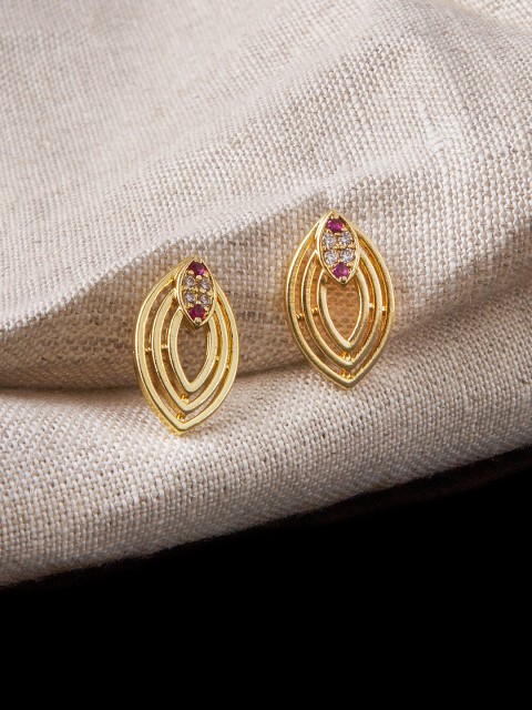 

Studio Voylla Gold-Plated Contemporary Studs Earrings