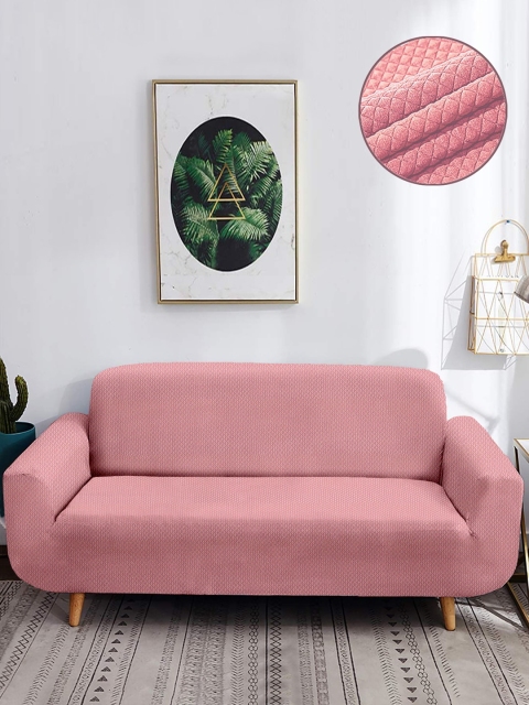 

Cortina Pink Solid Sofa Covers
