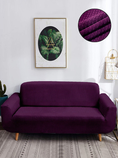 

Cortina Purple Solid Sofa Covers