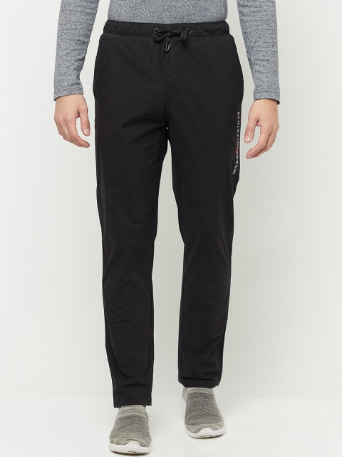 

Octave Men Black Solid Cotton Track Pants